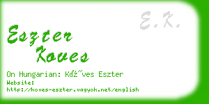 eszter koves business card